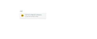 CSV File To Table for Confluence for Atlassian — screenshot