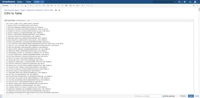 Csv To Table for Confluence for Atlassian — screenshot