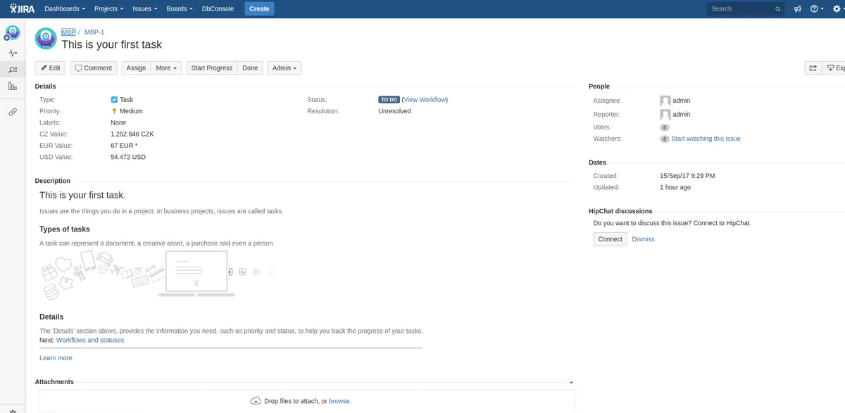 Currency Converter — screenshot from the Atlassian Marketplace listing