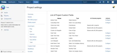 Custom field for Project Admin for Jira for Atlassian — screenshot