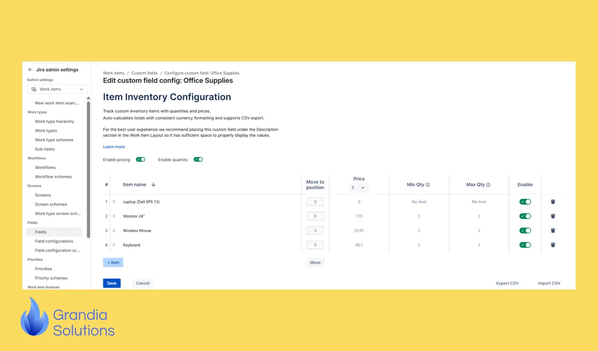 Custom Fields Bundle for Jira — screenshot from the Atlassian Marketplace listing