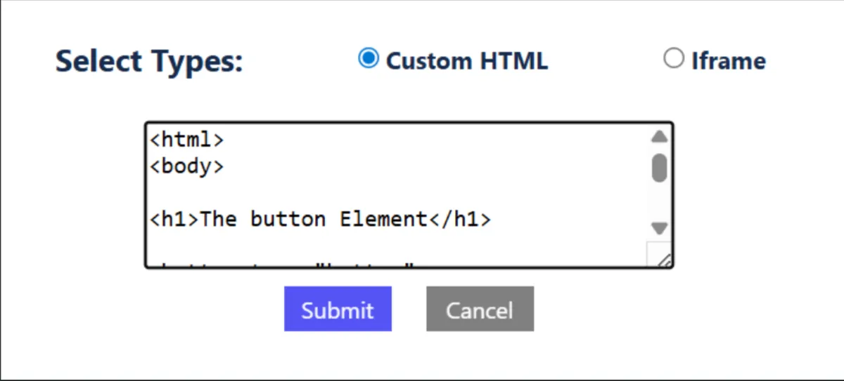 Custom HTML and iFrame Embedder — screenshot from the Atlassian Marketplace listing