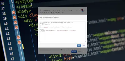Custom HTML, CSS & JavaScript Macro for Atlassian — screenshot