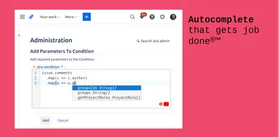 Custom Workflow Condition & Validator with Jira Expressions for Atlassian — screenshot