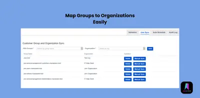 Customer Group & Organization Sync for JSM Cloud for Atlassian — screenshot
