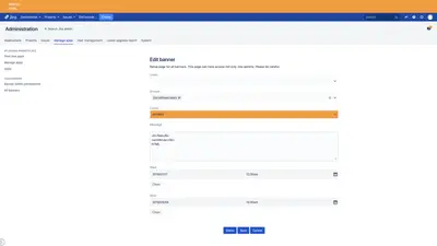 Customizable Announcements for Jira for Atlassian — screenshot