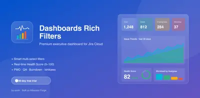 Dashboards Rich Filters for Atlassian — screenshot