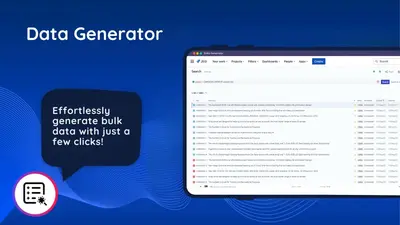 Data Generator for Jira Cloud for Atlassian — screenshot