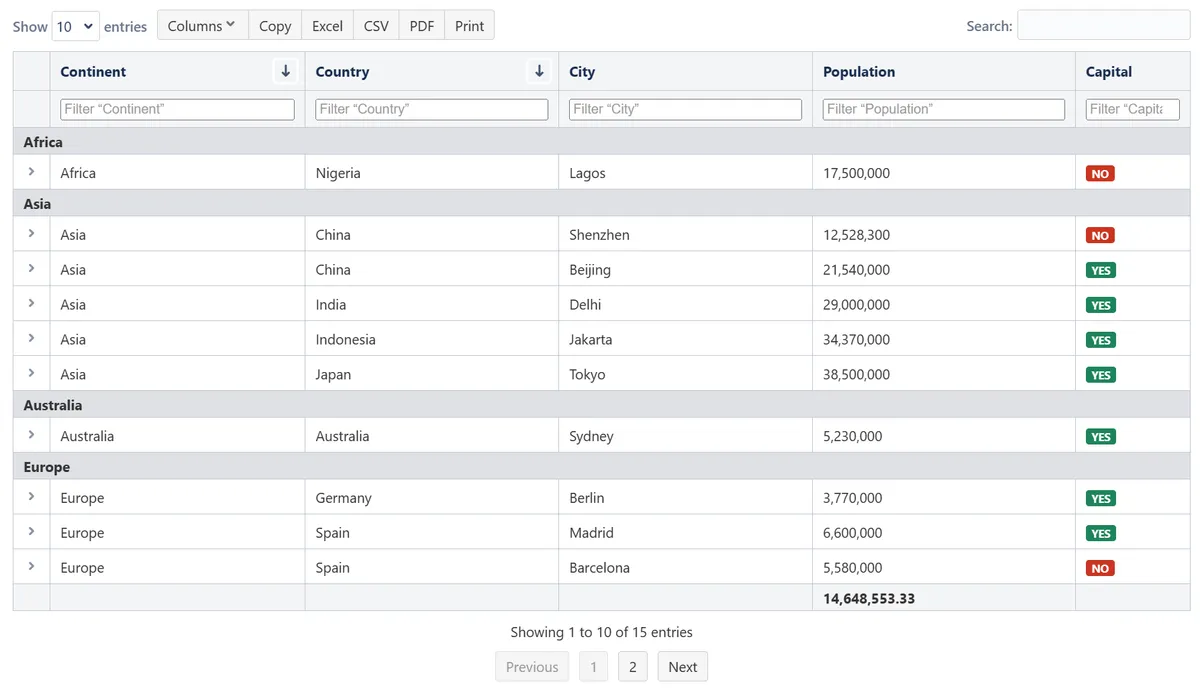 Data Tables for Confluence — screenshot from the Atlassian Marketplace listing