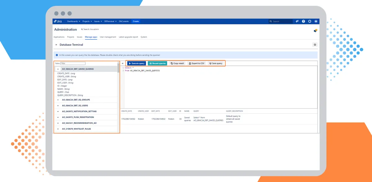 DataBase Explorer — screenshot from the Atlassian Marketplace listing