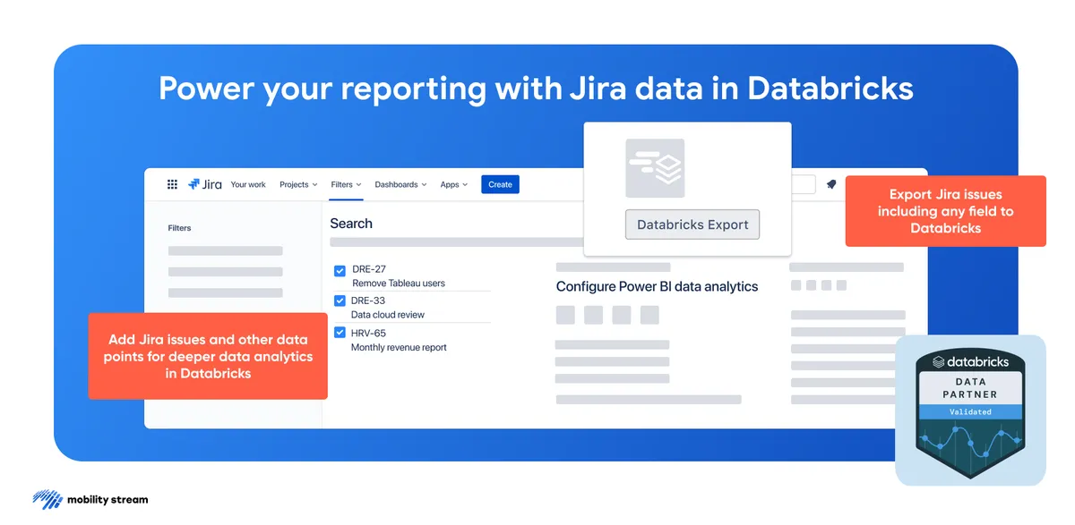 Databricks for Jira — screenshot from the Atlassian Marketplace listing
