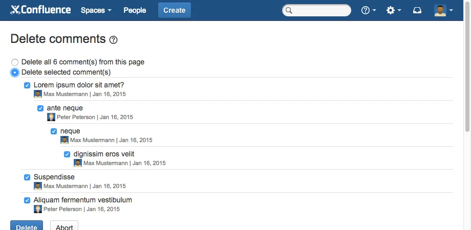 Delete All Comments — screenshot from the Atlassian Marketplace listing