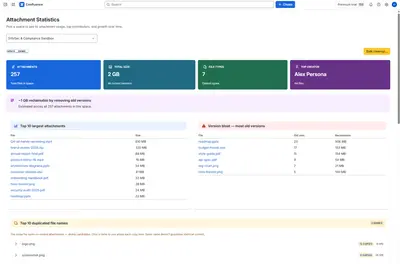 Delete Attachments (Statistics) for Atlassian — screenshot