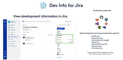 Dev Info for Jira for Atlassian — screenshot