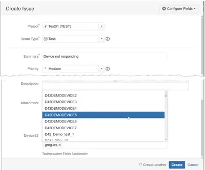 Device42 - CMDB with REST APIs for Jira for Atlassian — screenshot
