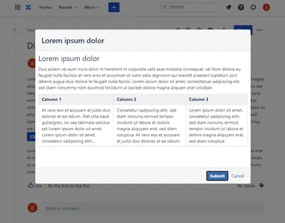 Dialogs for Confluence for Atlassian — screenshot