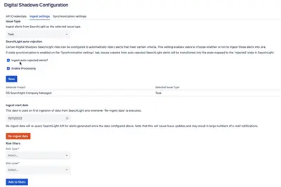 Digital Shadows SearchLight for Jira Cloud for Atlassian — screenshot