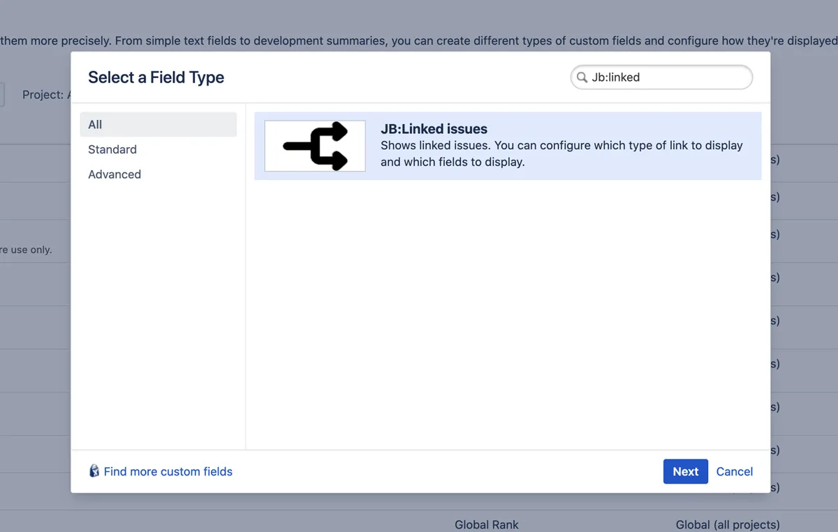 Display linked issues — screenshot from the Atlassian Marketplace listing