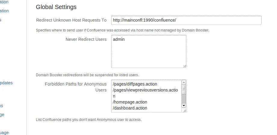 Domain Booster — screenshot from the Atlassian Marketplace listing