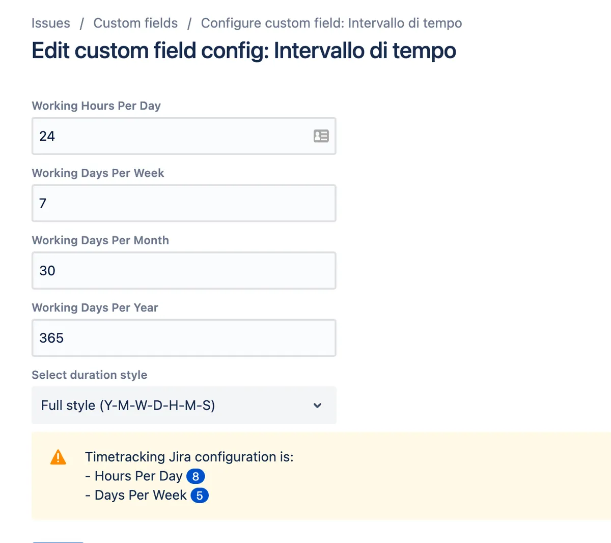 Duration Field — screenshot from the Atlassian Marketplace listing