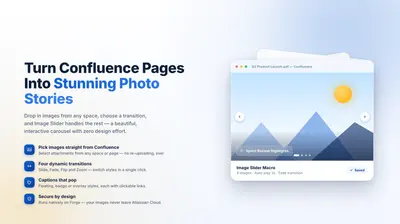 Dynamic Image Slider for Confluence for Atlassian — screenshot