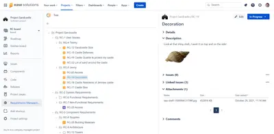easeRequirements - Requirements Management for Jira (R4J) for Atlassian — screenshot