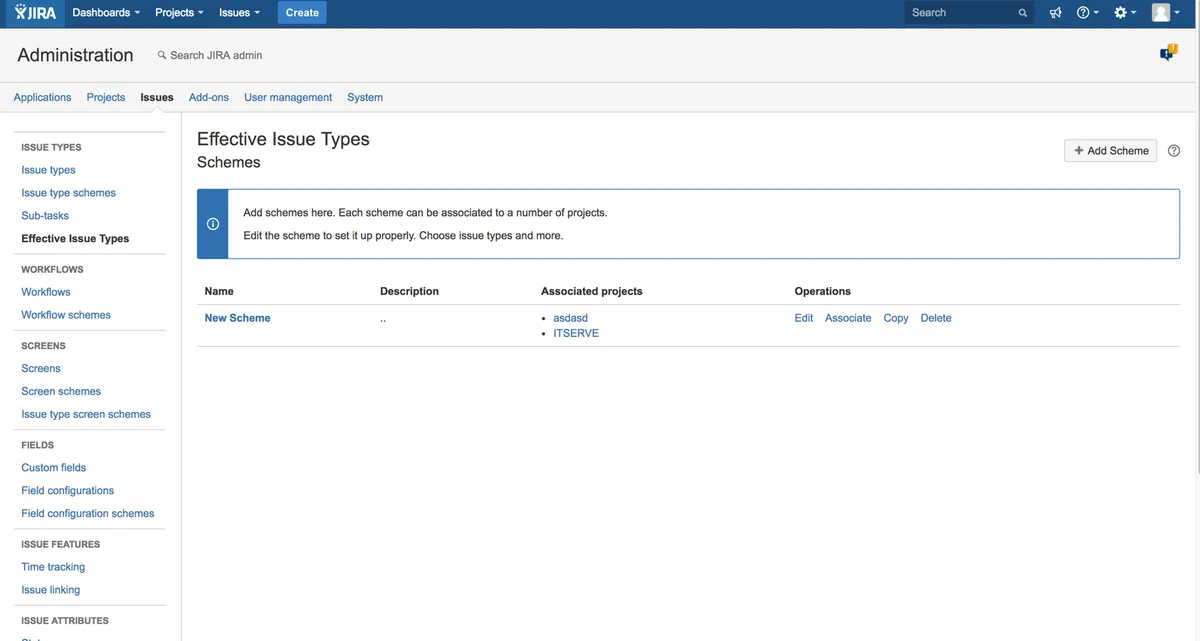 Effective Issue Types — screenshot from the Atlassian Marketplace listing