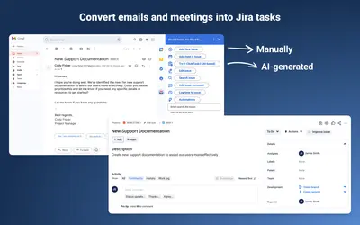 Email&Tasks for Jira Cloud and Gmail Integration for Atlassian — screenshot