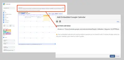 Embedded Google Calendar for Confluence for Atlassian — screenshot