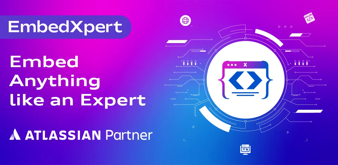 EmbedXpert — screenshot from the Atlassian Marketplace listing