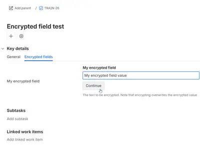 Encrypted Field for Cloud for Atlassian — screenshot