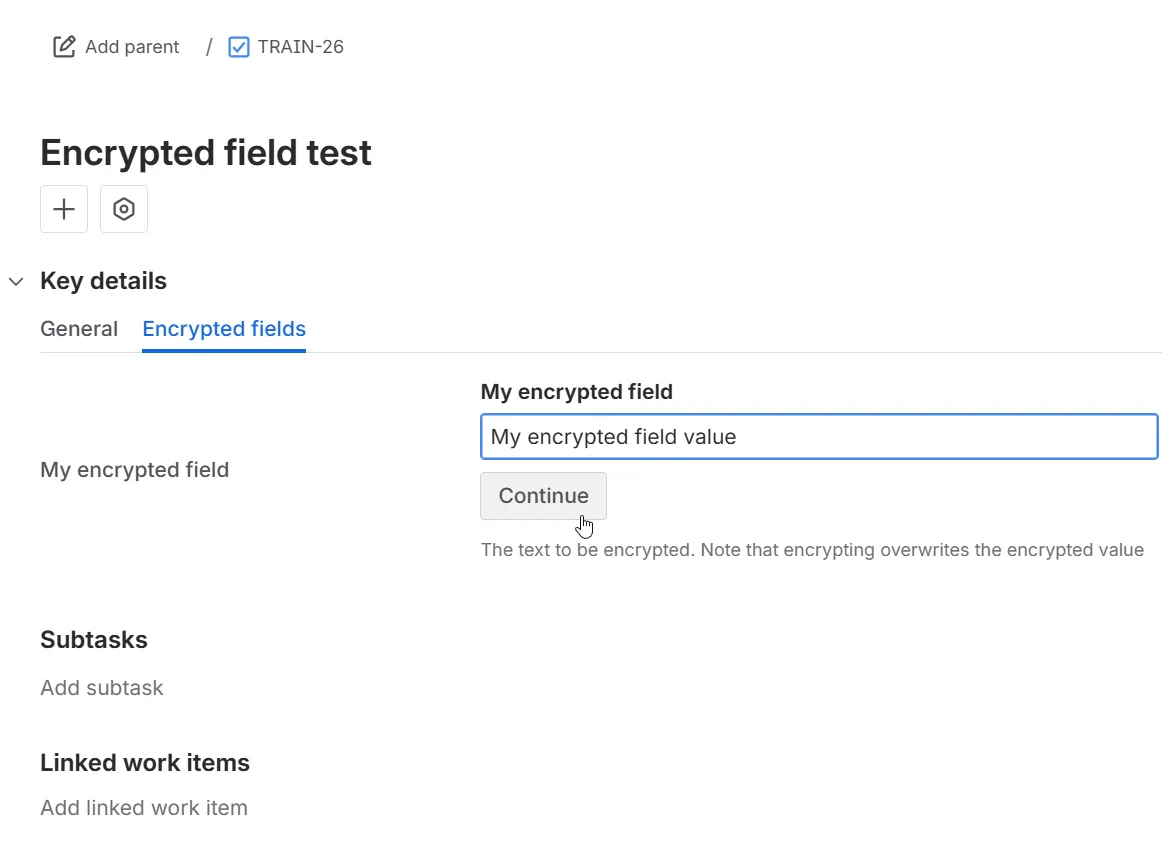 Encrypted Field for Cloud — screenshot from the Atlassian Marketplace listing