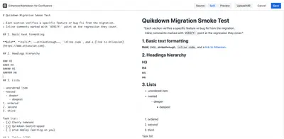 Enhanced Markdown for Confluence for Atlassian — screenshot