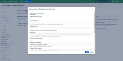 Enhanced User Macro Editor for Atlassian — screenshot