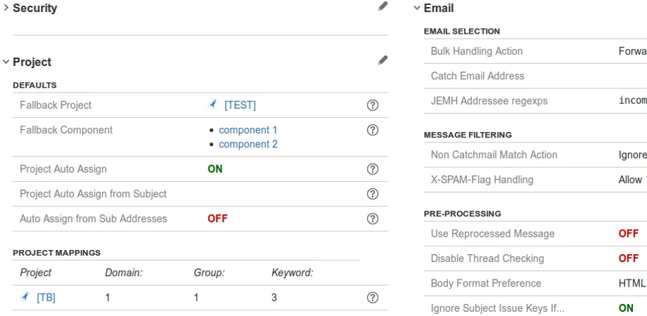 Enterprise Mail Handler for Jira Cloud (JEMHC) and DC — screenshot from the Atlassian Marketplace listing