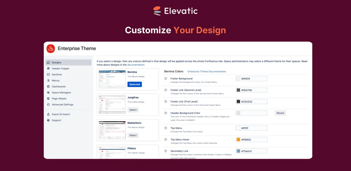 Enterprise Theme for Confluence — screenshot from the Atlassian Marketplace listing