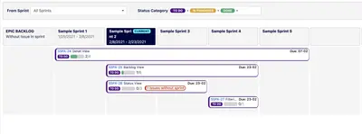 Epic Timeline for Atlassian — screenshot