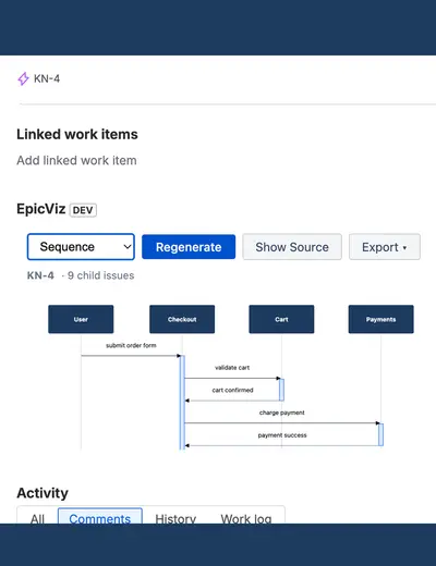 EpicViz for Atlassian — screenshot