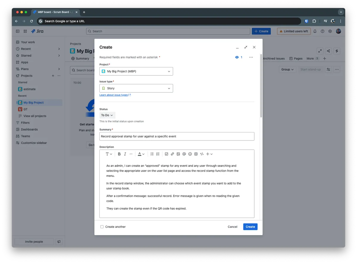 EstiMate AI — screenshot from the Atlassian Marketplace listing