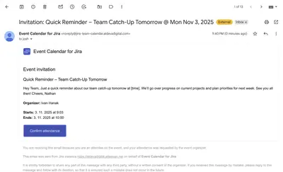 Event Calendar for Jira for Atlassian — screenshot