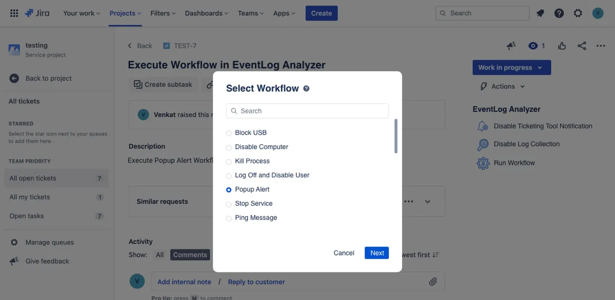 EventLog Analyzer — screenshot from the Atlassian Marketplace listing