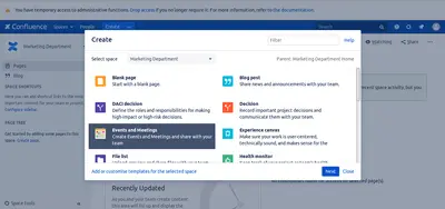 Events and Meetings For Confluence for Atlassian — screenshot