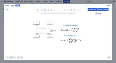 Excalidraw Diagrams & LaTeX Math for Confluence for Atlassian — screenshot