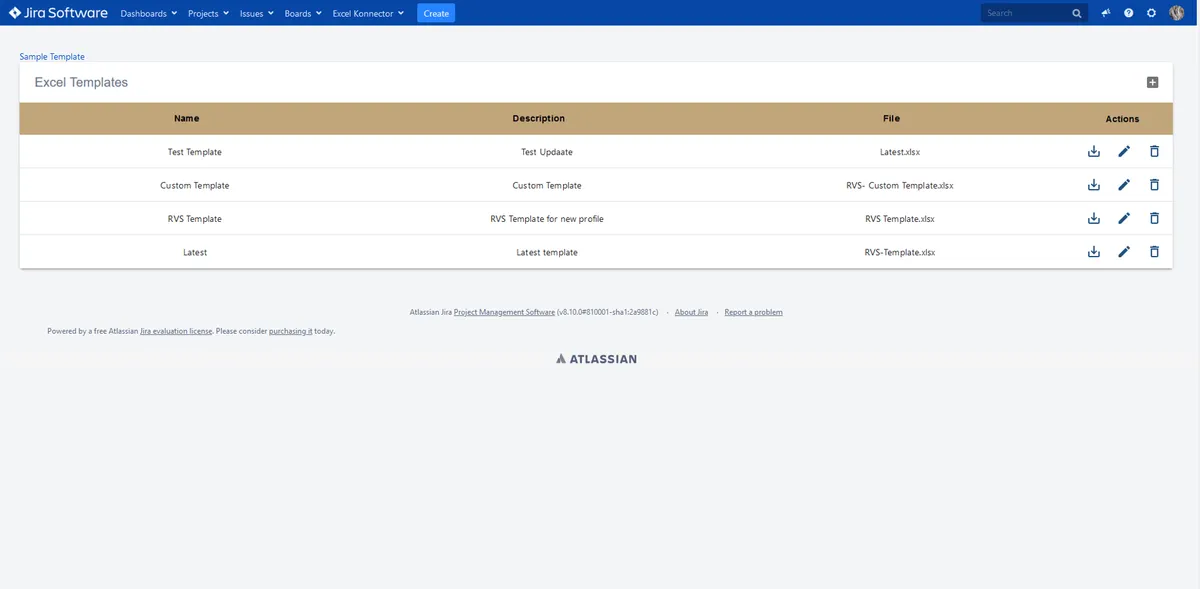 Excel Konnector for Jira — screenshot from the Atlassian Marketplace listing