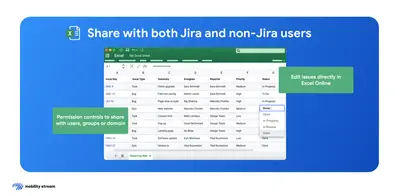 Excel Online Integration for Microsoft Office 365 for Atlassian — screenshot