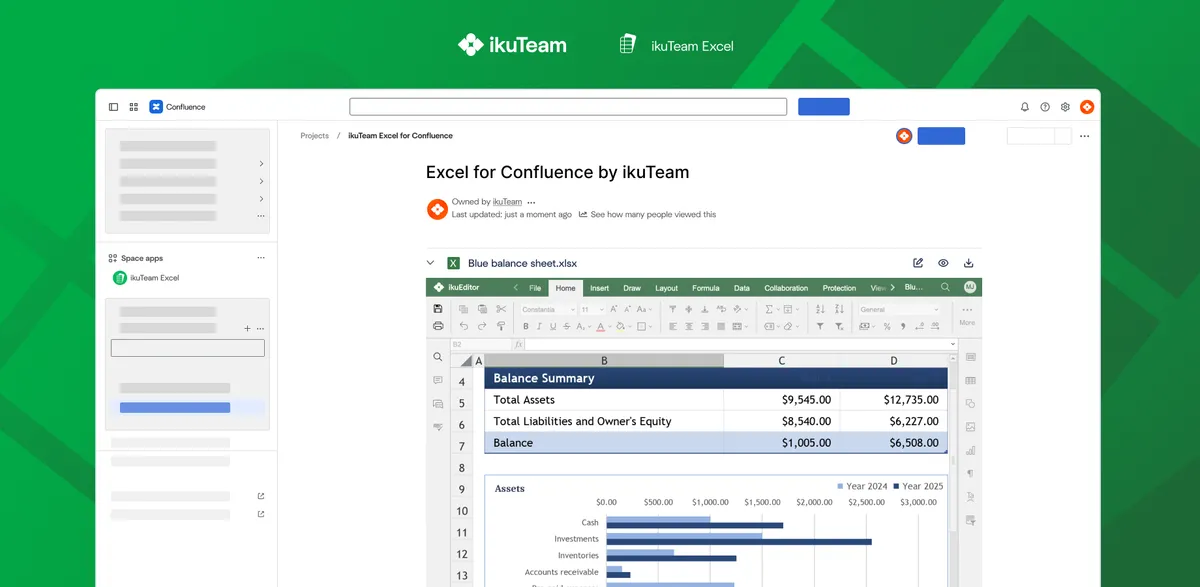 Excel — screenshot from the Atlassian Marketplace listing