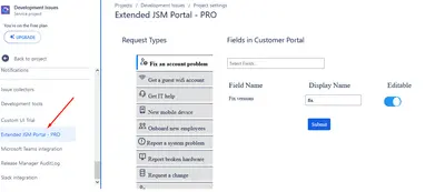 Extended JSM Portal - PRO for Atlassian — screenshot