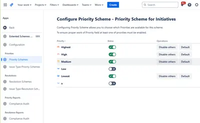 Extended Schemes for Jira for Atlassian — screenshot