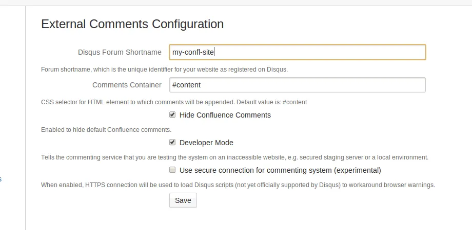 External Comments for Confluence — screenshot from the Atlassian Marketplace listing