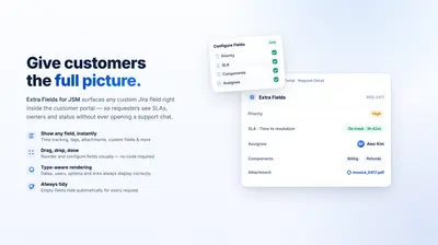 Extra Portal Fields for Jira Service Management for Atlassian — screenshot